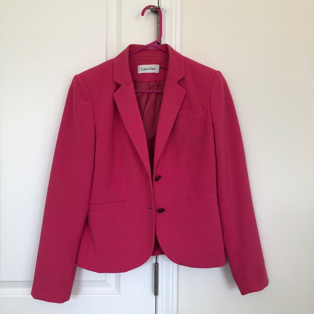 Calvin Klein Women's Suit Jacket Blazer | Pink | Size 6